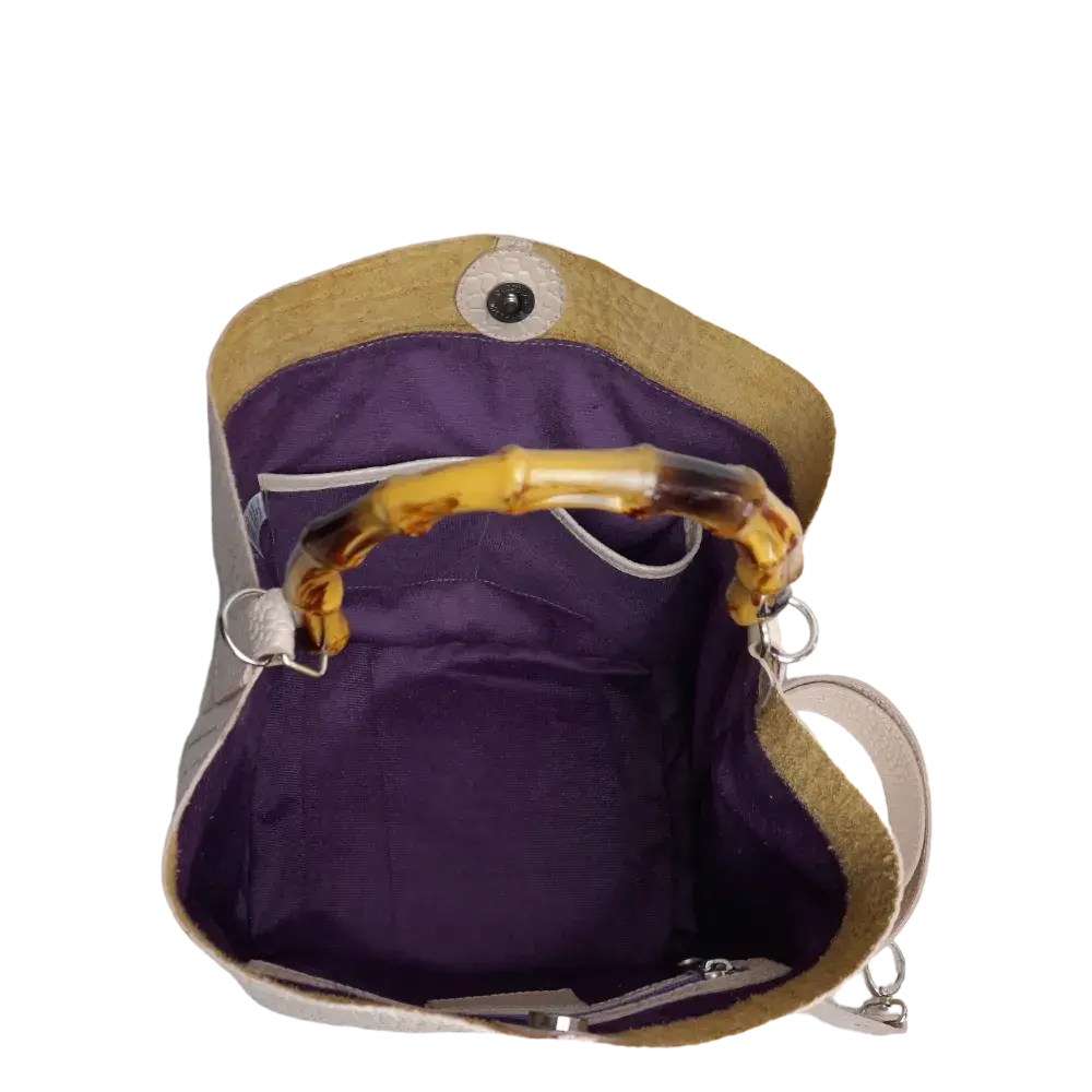Claire Damenhandtasche in nude Reptil-Design
