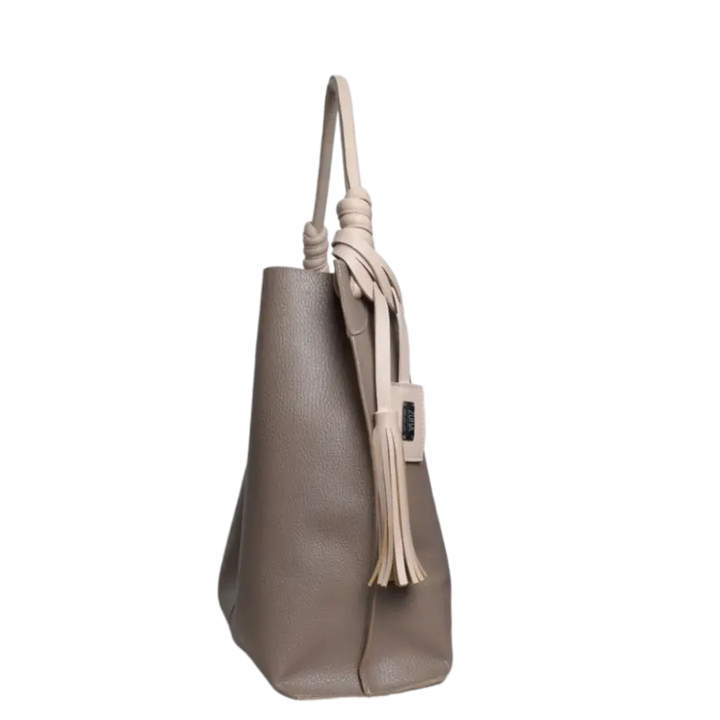 Fernanda Taupe Damenhandtasche aus Leder