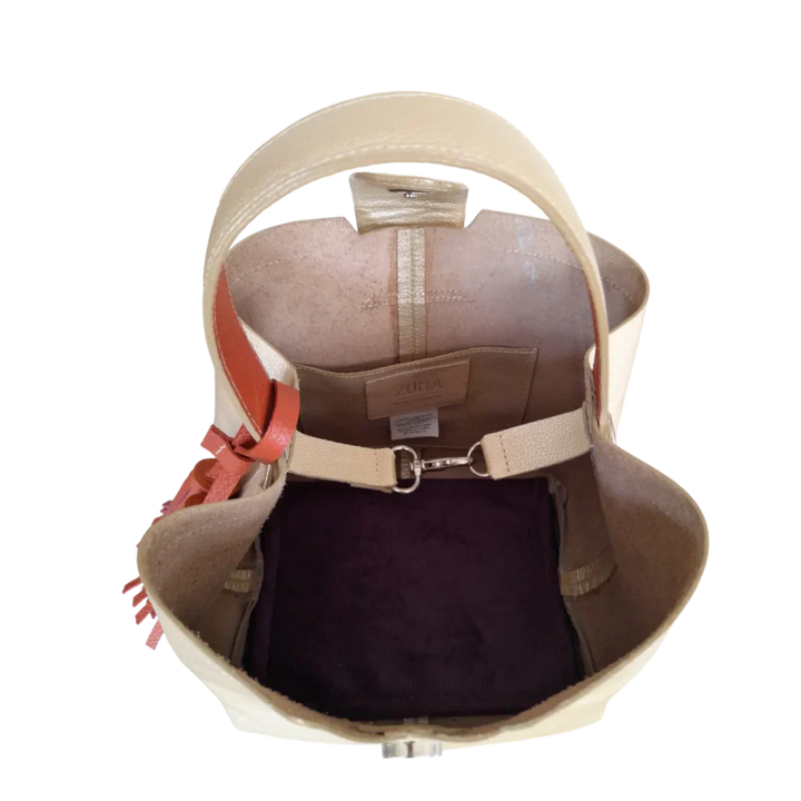 Lucia Gold Kleine Lederhandtasche für Damen