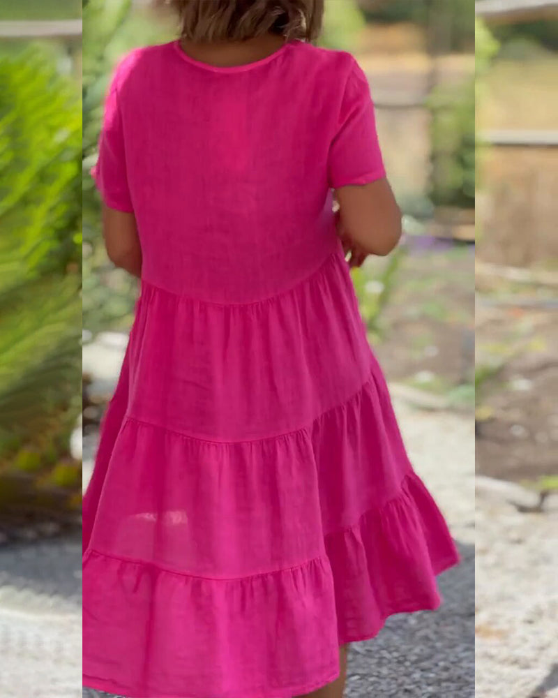 Susan - V-Ausschnitt Kleid 