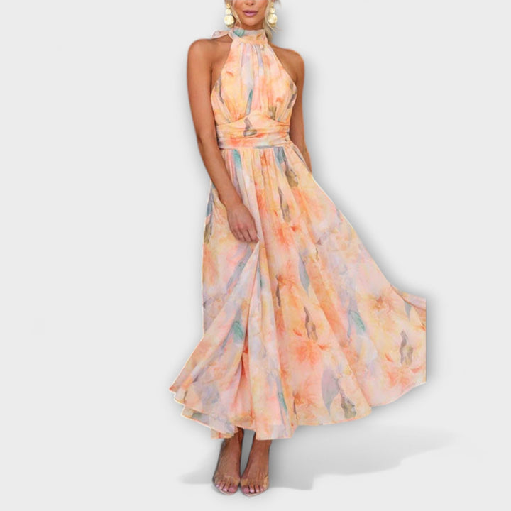 Naira – Watercolor Maxi Dress