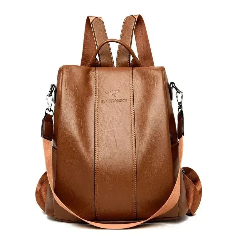Premium und sicherer PU-Leder-Rucksack
