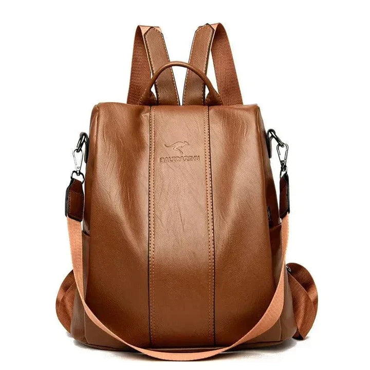 Premium und sicherer PU-Leder-Rucksack
