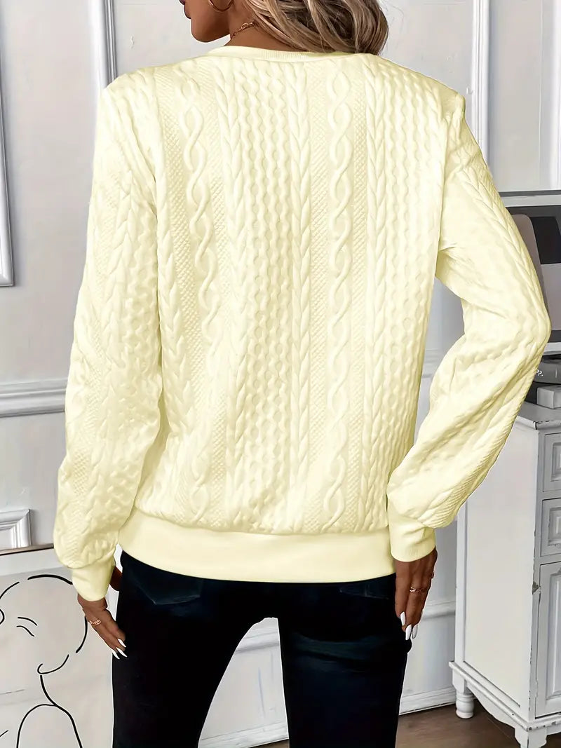 Melanie | Stylischer Pullover mit Zopfmuster