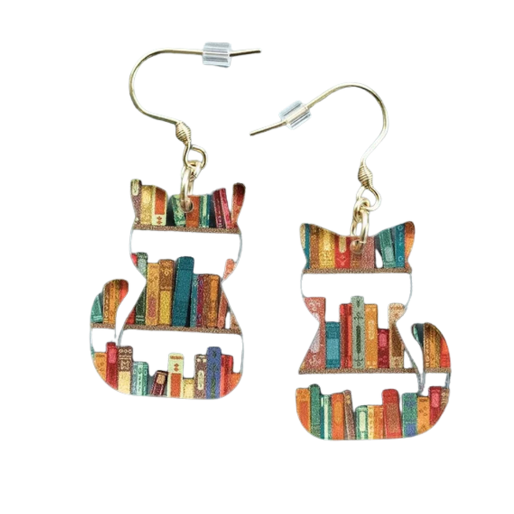 RABELLE – Bunte Vintage Katzenohrringe aus Silber