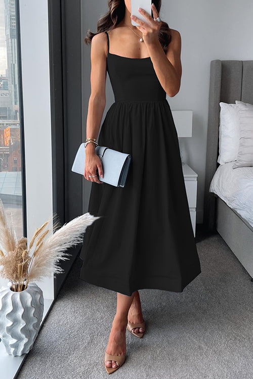 Martina™ | Elegantes Träger-Midi-Kleid