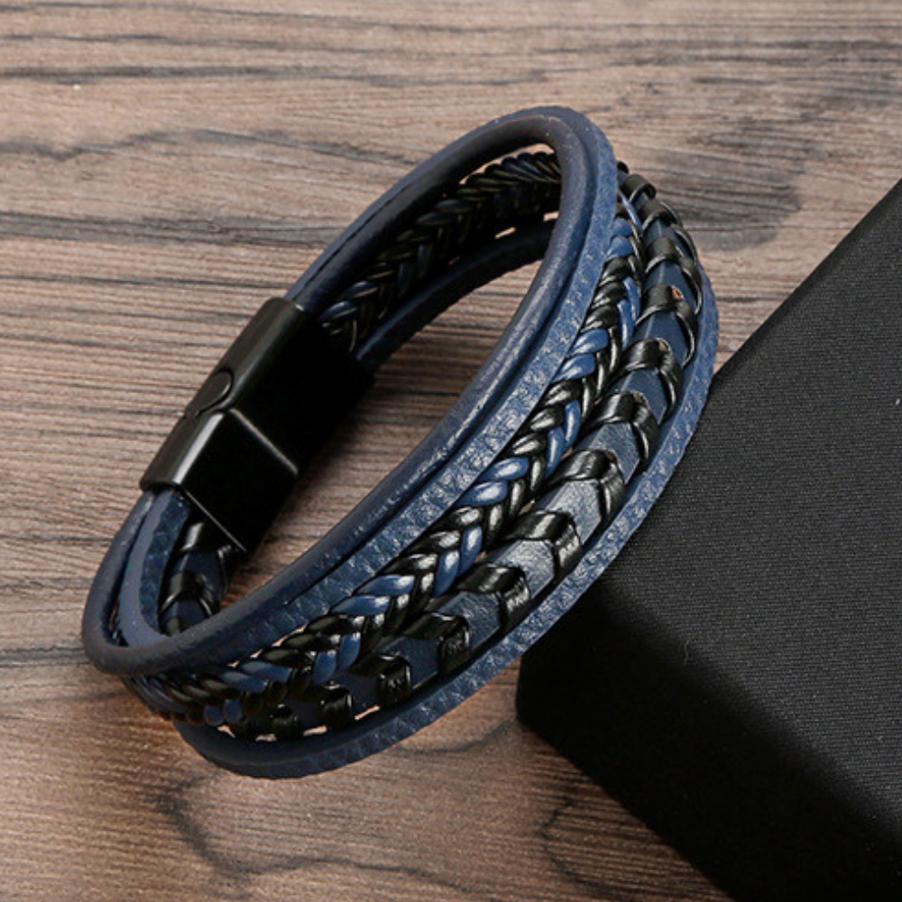 Ragnar Band – Geflochtenes Wikingerarmband aus Leder