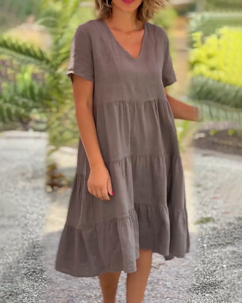 Susan - V-Ausschnitt Kleid 