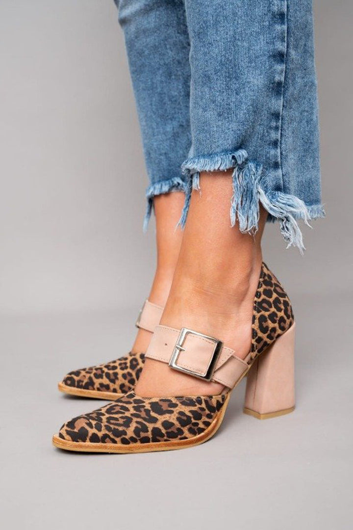Liora™ | Wildleder-Sandalen mit Pantherdruck