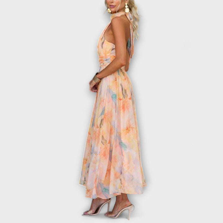 Naira – Watercolor Maxi Dress