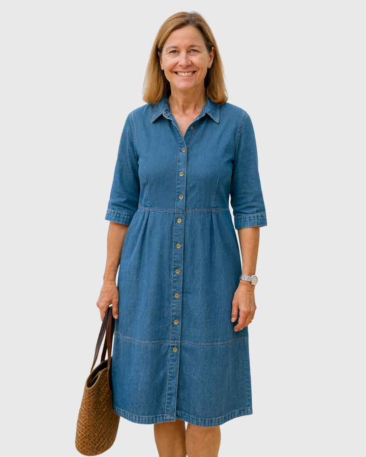 Cavell™ – Denim Kleid mit Knopfleiste und entspannter Eleganz