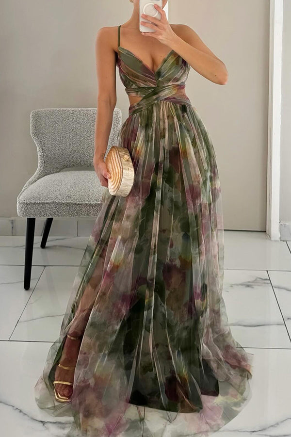 Luna – Elegantes Maxi-Blumenkleid