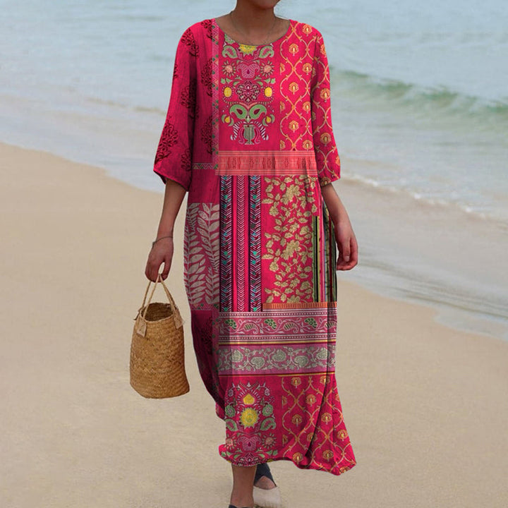 Tania | Maxikleid mit ethnischem Druck