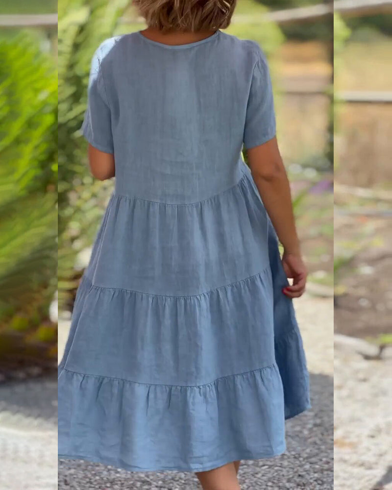 Susan - V-Ausschnitt Kleid 