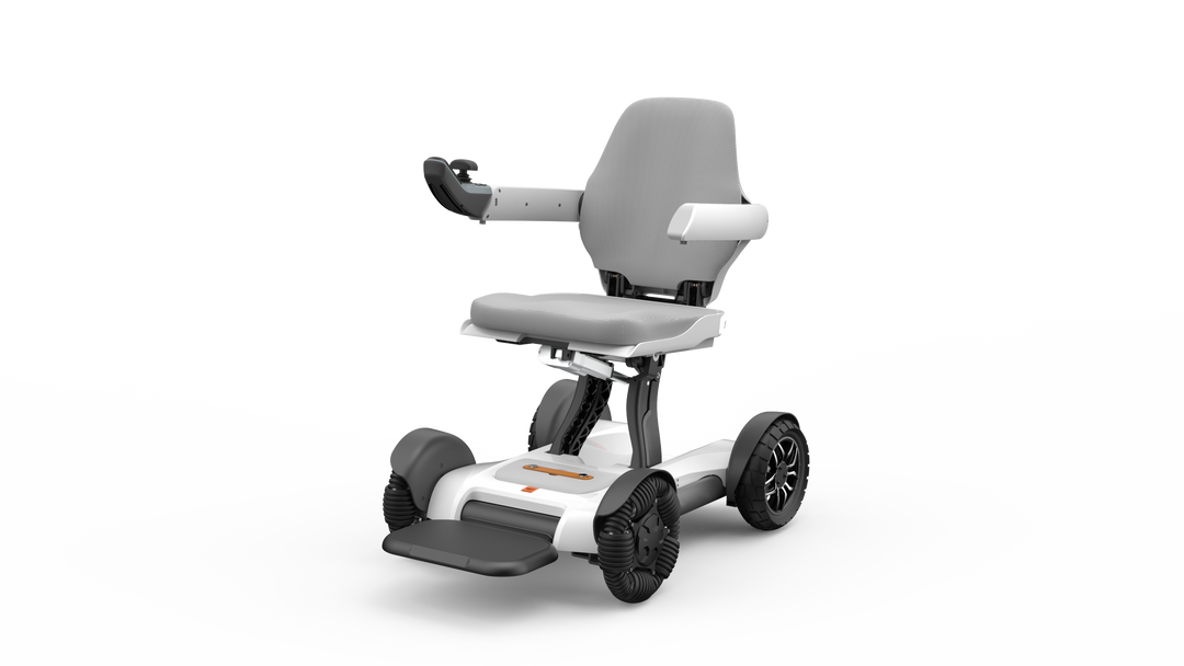 BeeAlien (2025) - Automatischer Faltbarer Elektrorollstuhl - 200W Motor, 120kg Tragfähigkeit, 25 km Reichweite