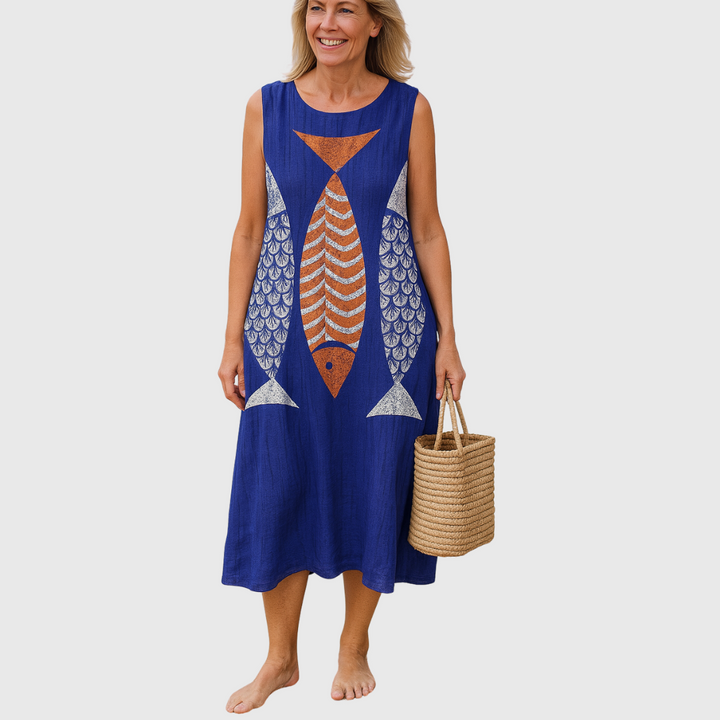 Cavell™ – Verspieltes Sommerkleid mit Fisprint und Bequemer Passform