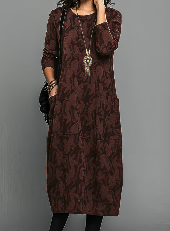 Cassie | Lässiges Rundhals-Winterkleid 