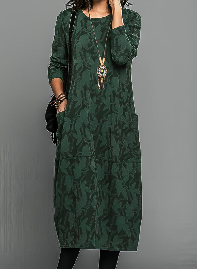 Cassie | Lässiges Rundhals-Winterkleid 