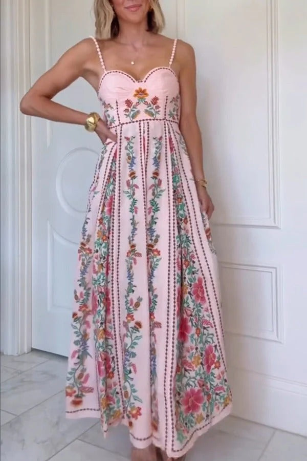 Elaya – Langärmeliges Maxikleid