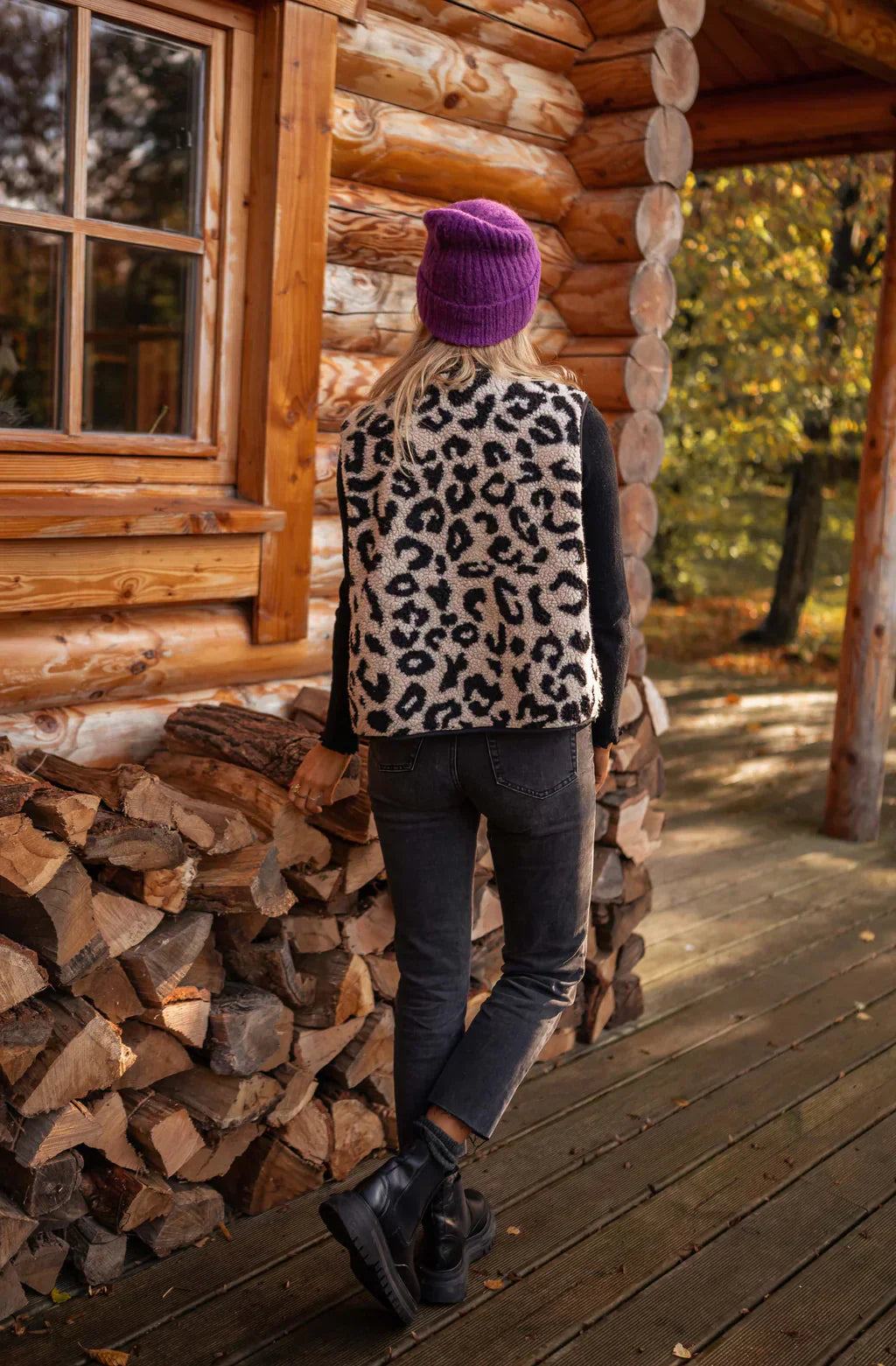 Anja | Weste im Leopardenmuster