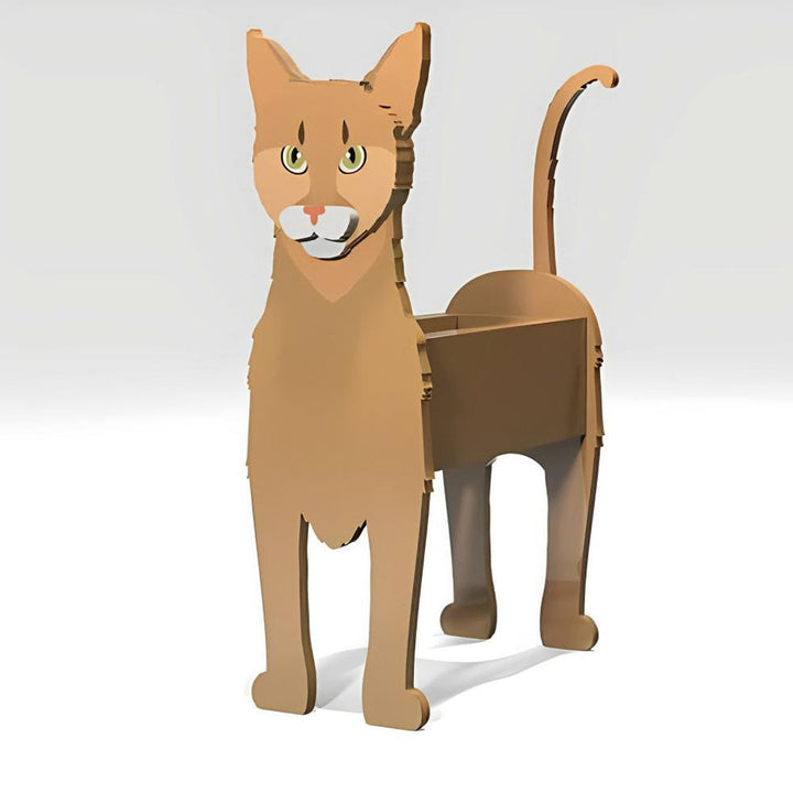 Abessinische Katze Blumentopf