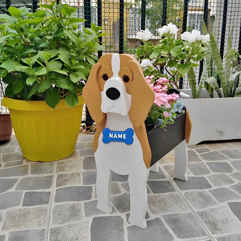 Beagle Flower Pot