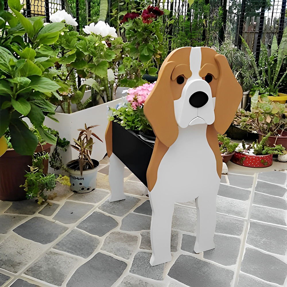 Beagle Flower Pot