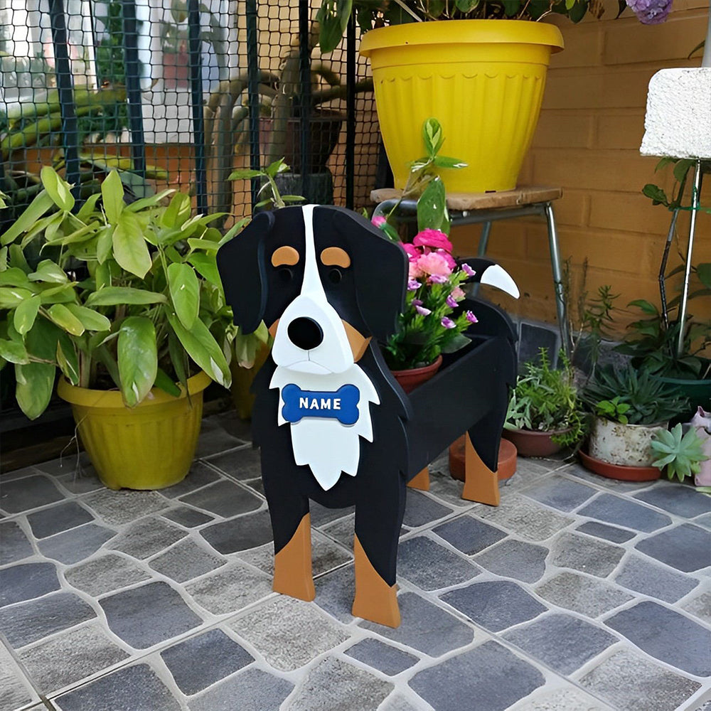 Berner Sennenhund Blumenpot