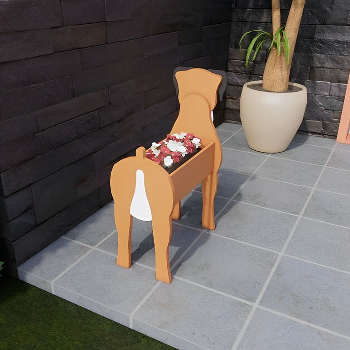 Blumentopf mit Deutschem Boxer Design