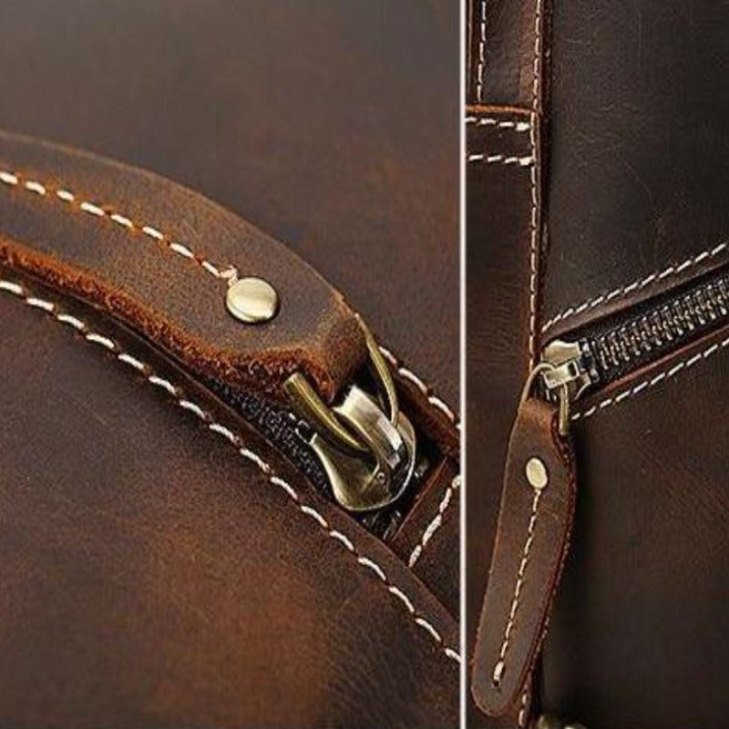 Retro Leather Backpack