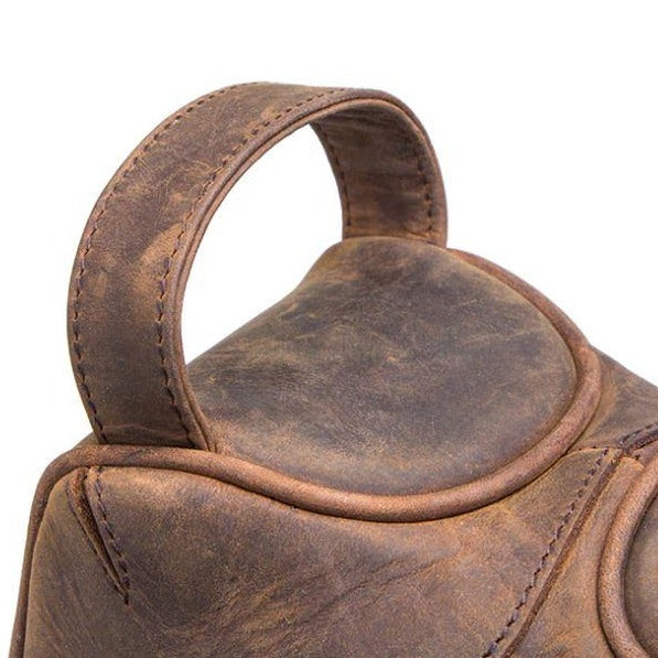 Borsa da toilette in pelle Crazy Horse