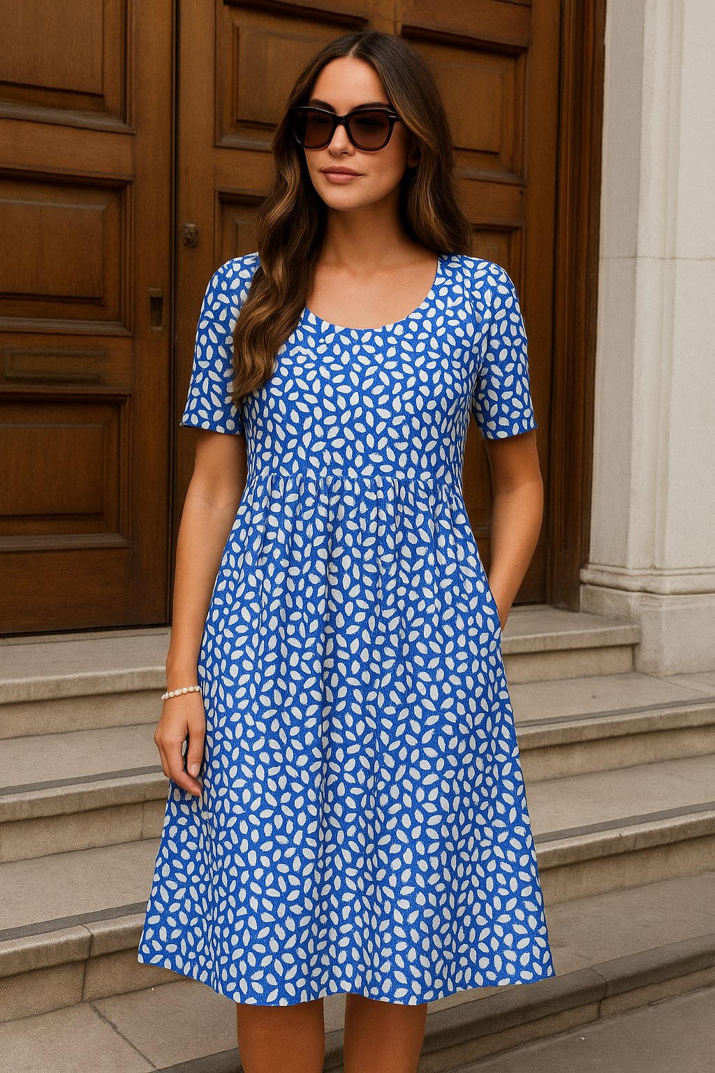Carolina | Elegantes Kleid mit verspieltem Muster