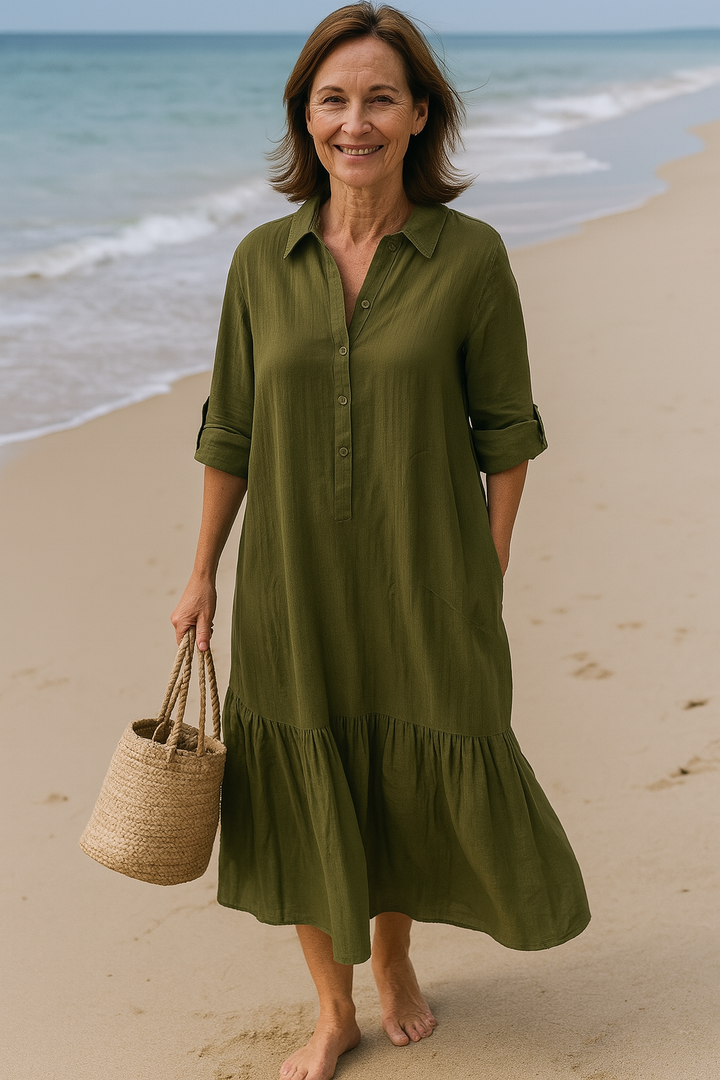 Cavell™ – Kleid mit Kragen und fließendem Saum