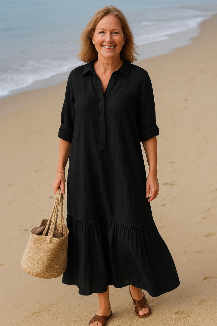 Cavell™ – Kleid mit Kragen und fließendem Saum