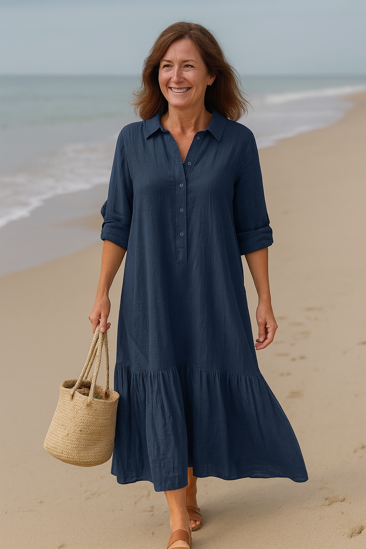 Cavell™ – Kleid mit Kragen und fließendem Saum