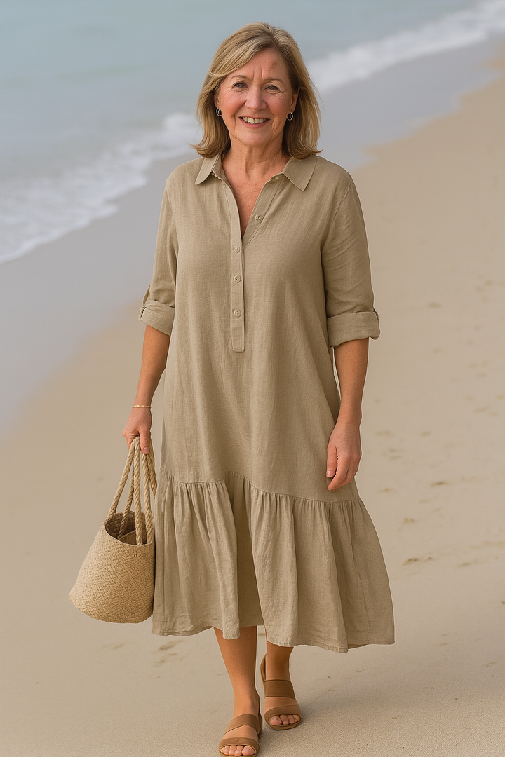 Cavell™ – Kleid mit Kragen und fließendem Saum