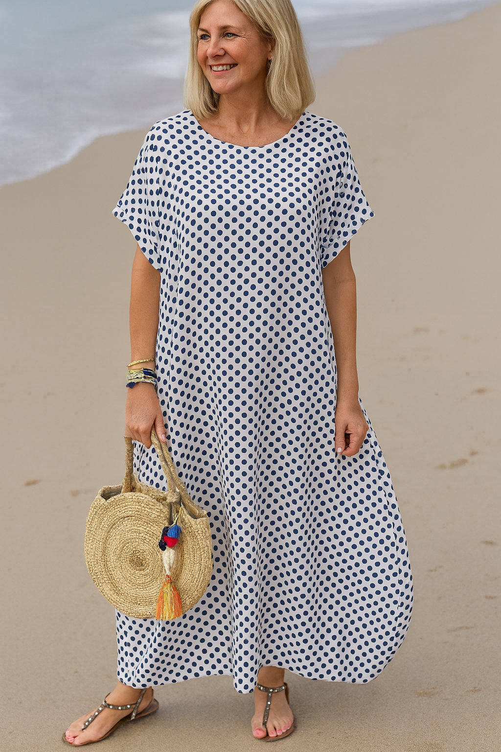 Cavell™ – Leichtes Sommerkleid mit klassischem Punktedesign und bequemer Passform