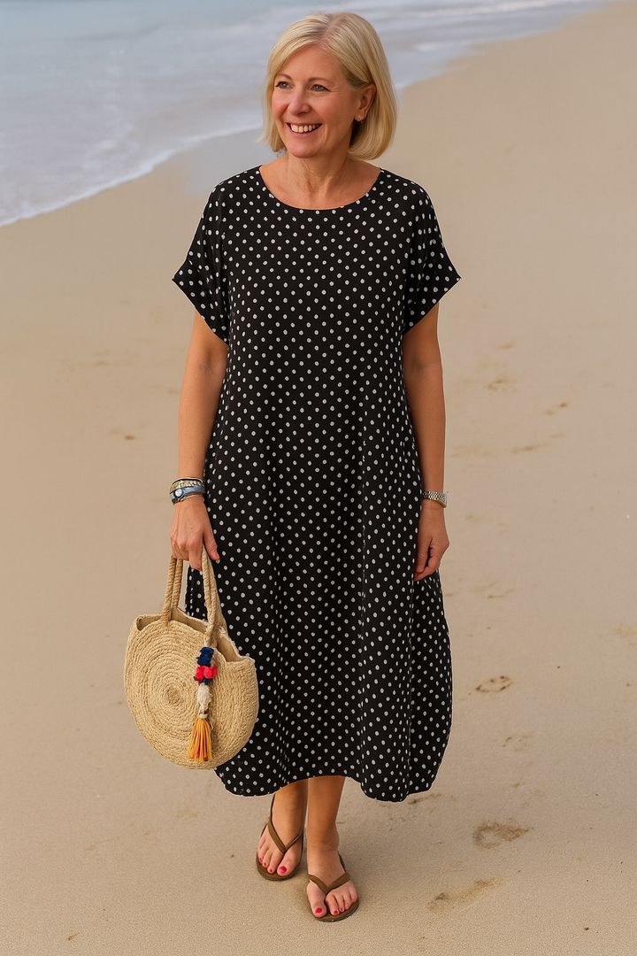 Cavell™ – Leichtes Sommerkleid mit klassischem Punktedesign und bequemer Passform