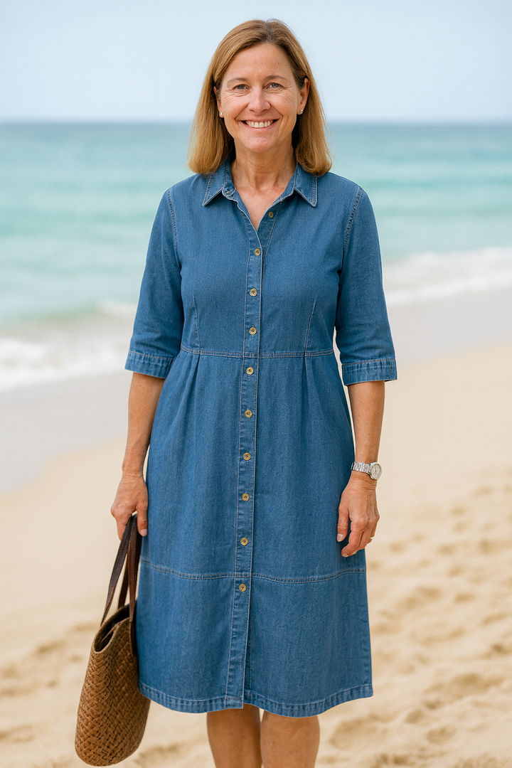 Cavell™ – Denim Kleid mit Knopfleiste und entspannter Eleganz