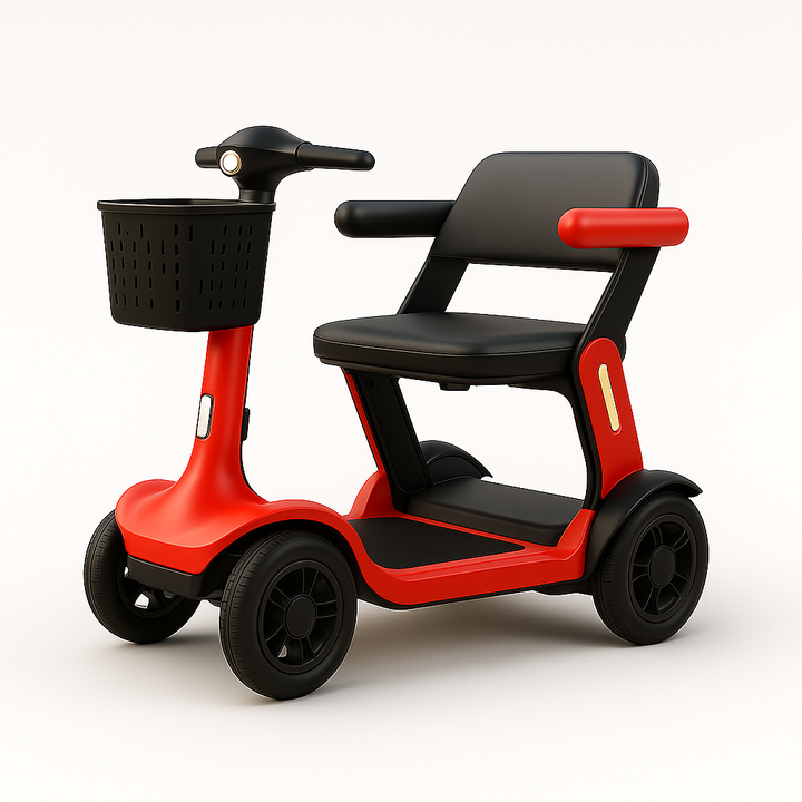 BeeRari (2025) - Manuell faltbarer Mobilitätsscooter - 250W Motor, 120kg Tragfähigkeit, 40 km Reichweite