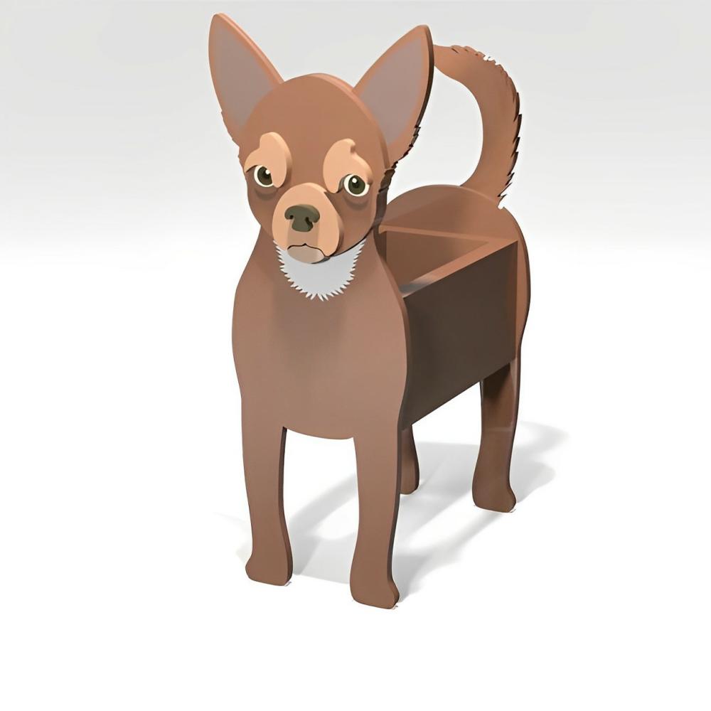 Chihuahua Blumen Topf