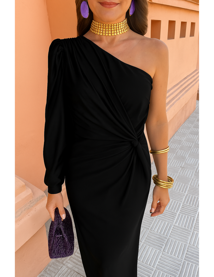 Alaysia™ | Stilvolles Schwarzes Sommerkleid