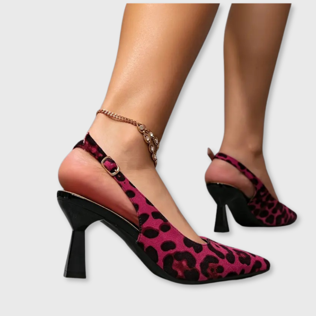 Ivy™ | Leopardenmuster Sandalen mit Riemen