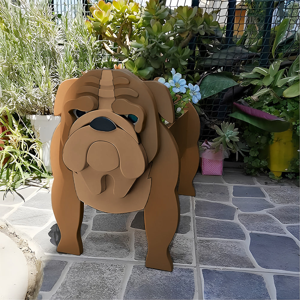 Englische Bulldogge Pflanzgefäß