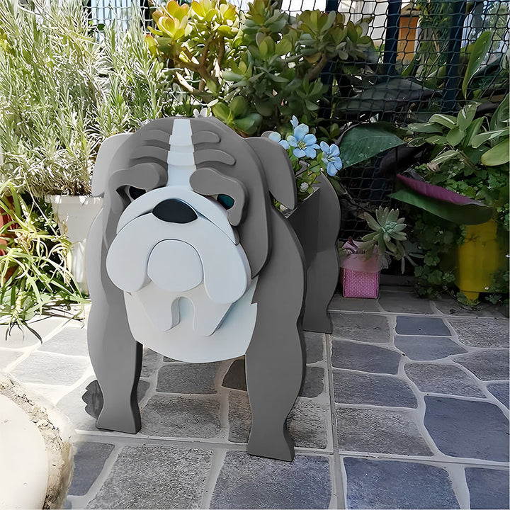 Englische Bulldogge Pflanzgefäß