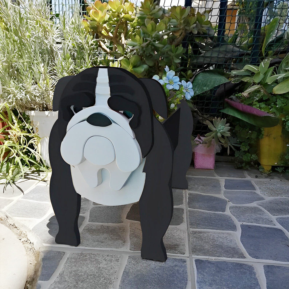 Englische Bulldogge Pflanzgefäß
