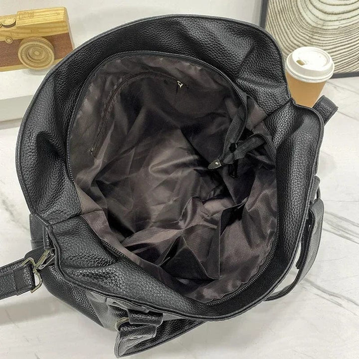 Elegante und multifunktionale Leder-Schultertasche