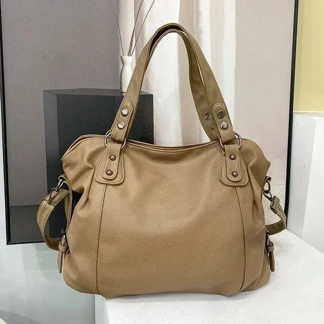 Elegante und multifunktionale Leder-Schultertasche