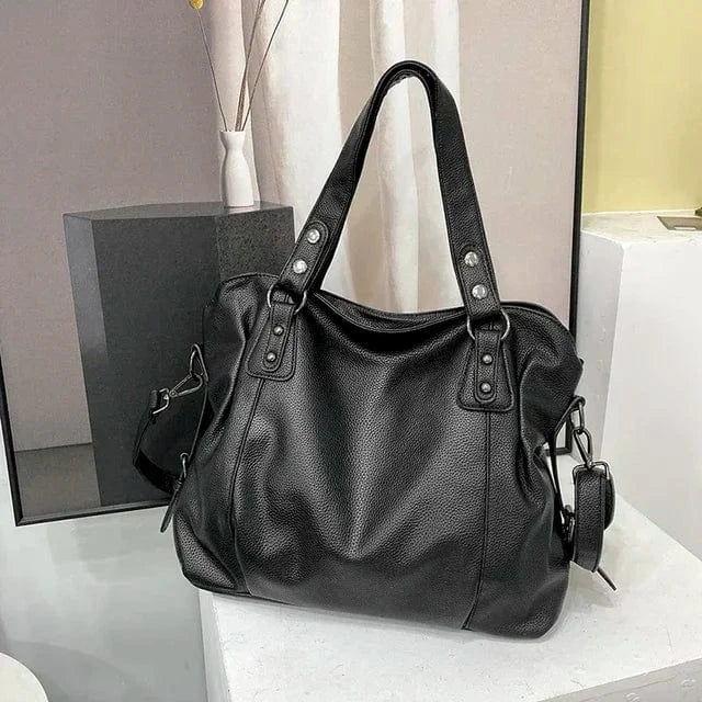 Elegante und multifunktionale Leder-Schultertasche