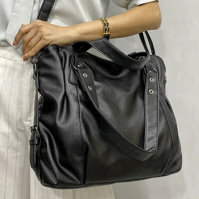 Elegante und multifunktionale Leder-Schultertasche